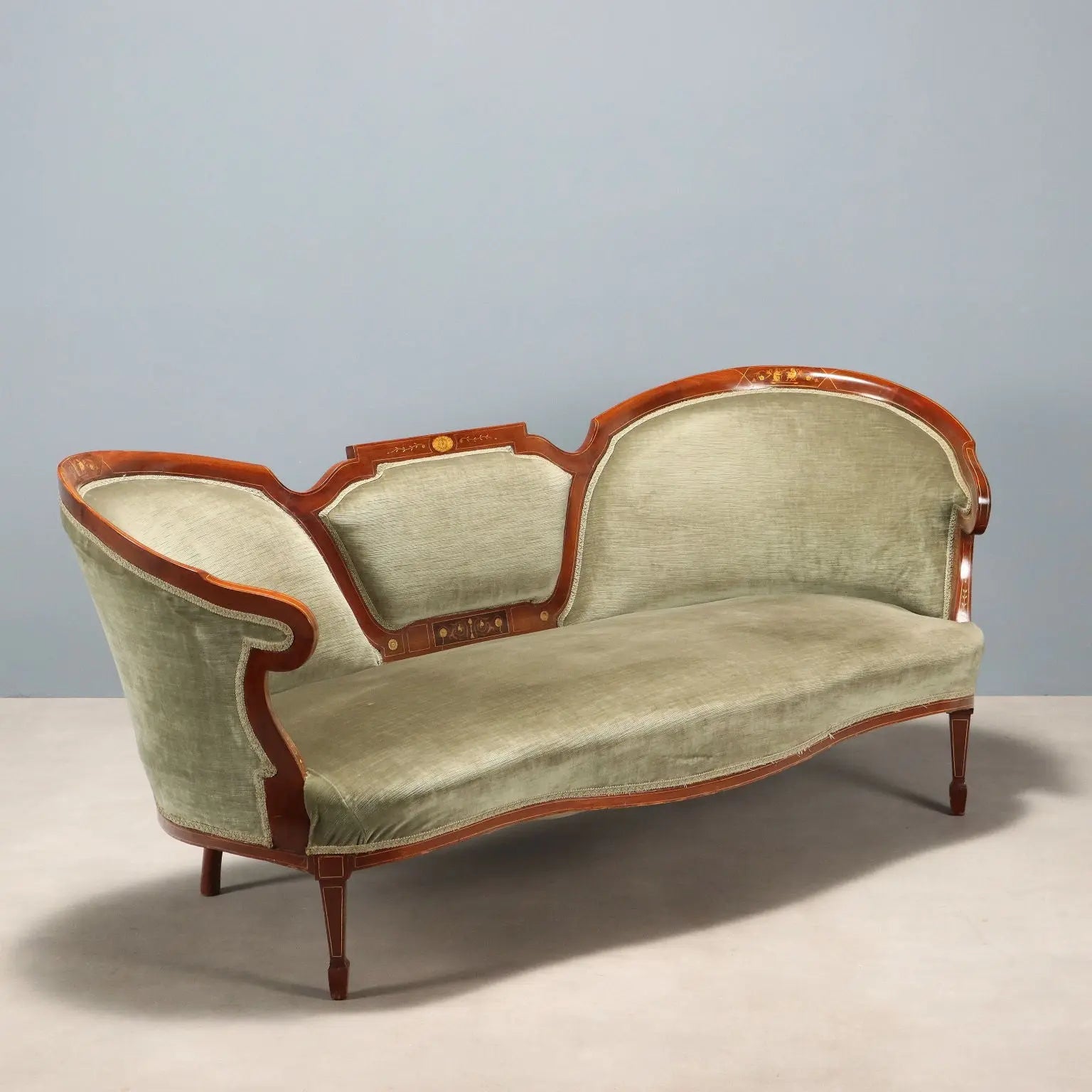 Antique Sofa Mahogany Inlays United Kingdom XIX Century