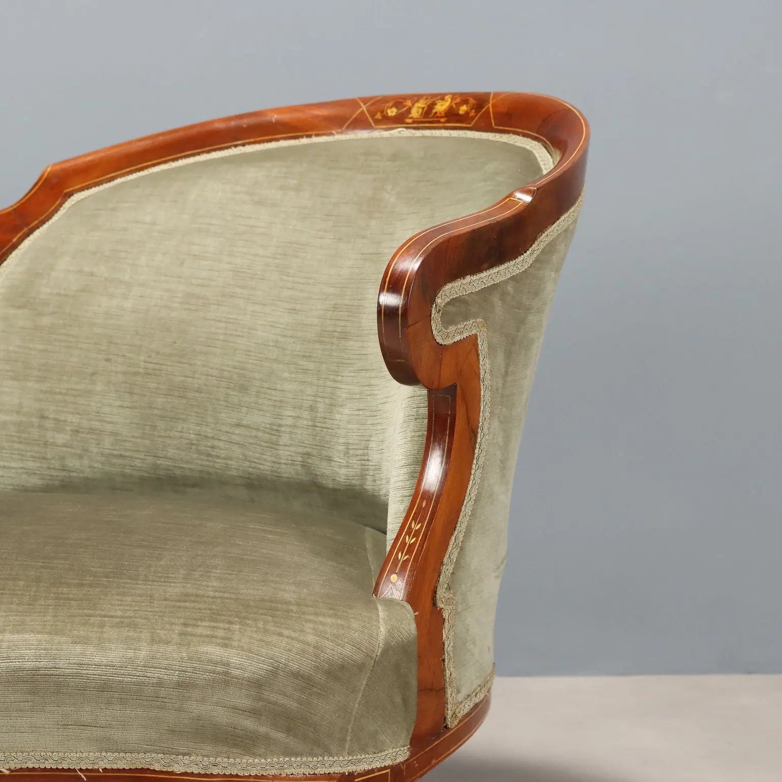 Antique Sofa Mahogany Inlays United Kingdom XIX Century