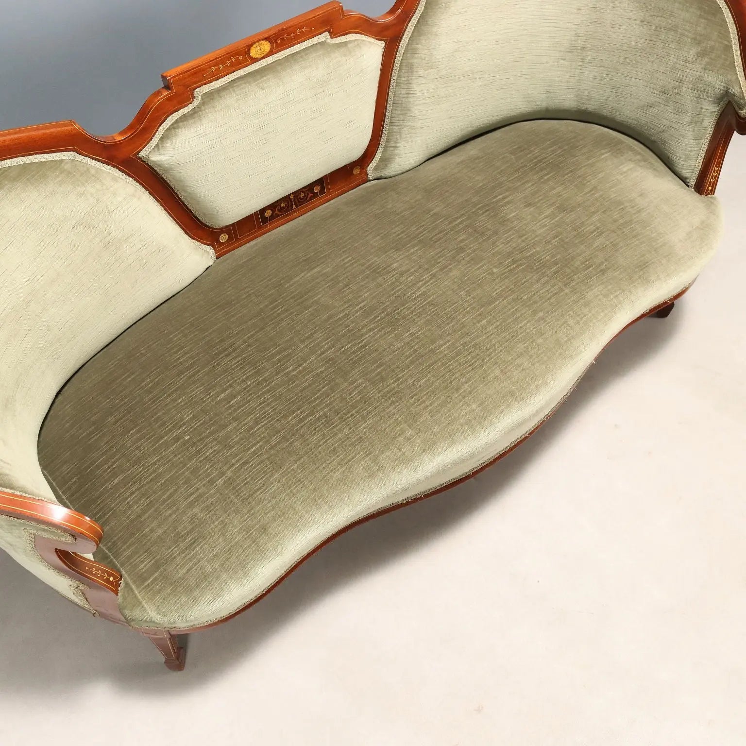 Antique Sofa Mahogany Inlays United Kingdom XIX Century