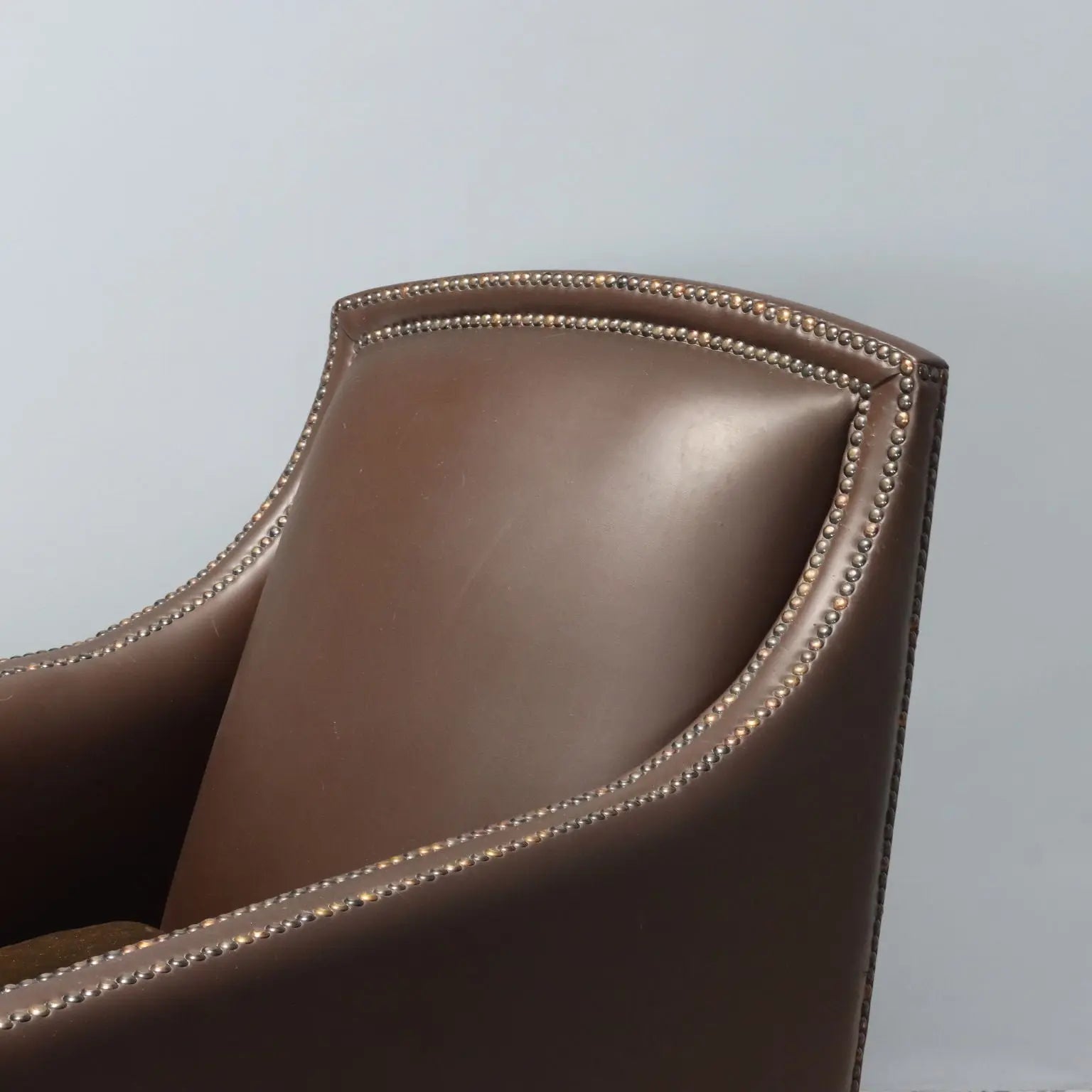 Antique Armchairs Leather Velvet Studs Italy XX Century - Italy, XX Century | Antiques | Seating