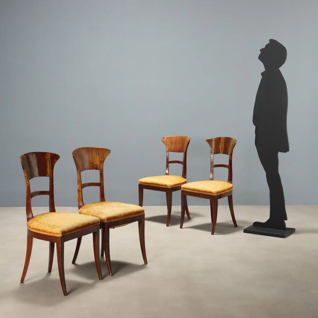 Set of 4 Cherrywood Restoration Chairs - Veneto, 19th Century