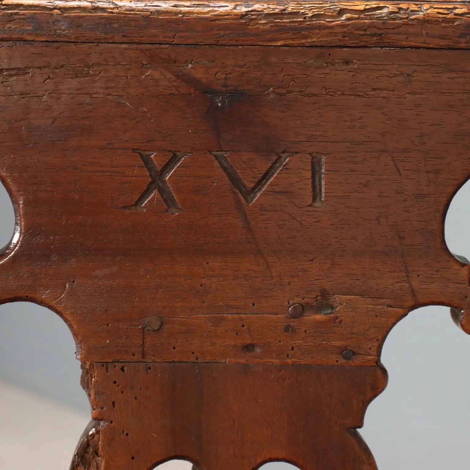 Italian Walnut Bench from the 18th Century
