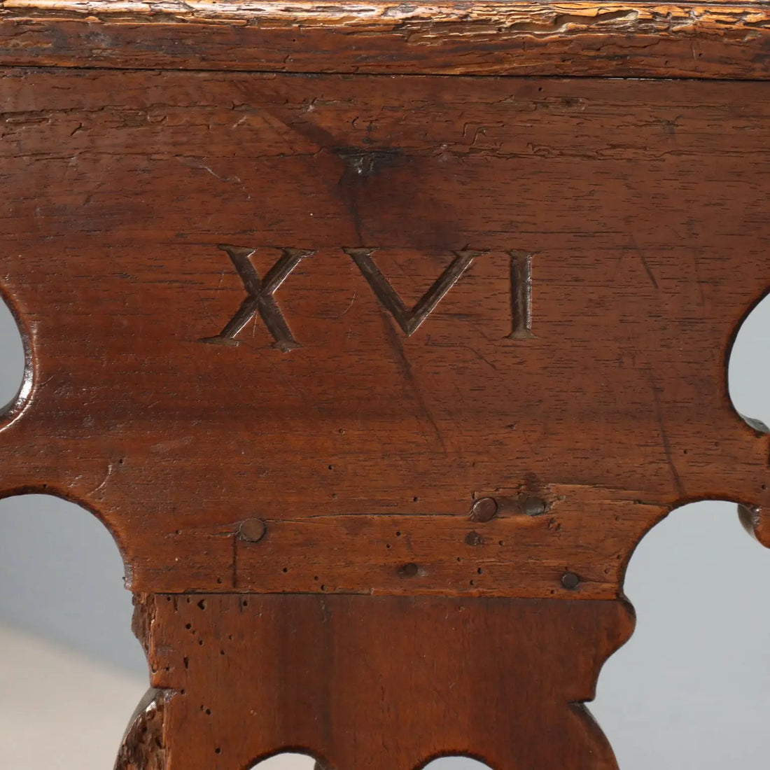Italian Walnut Bench from the 18th Century