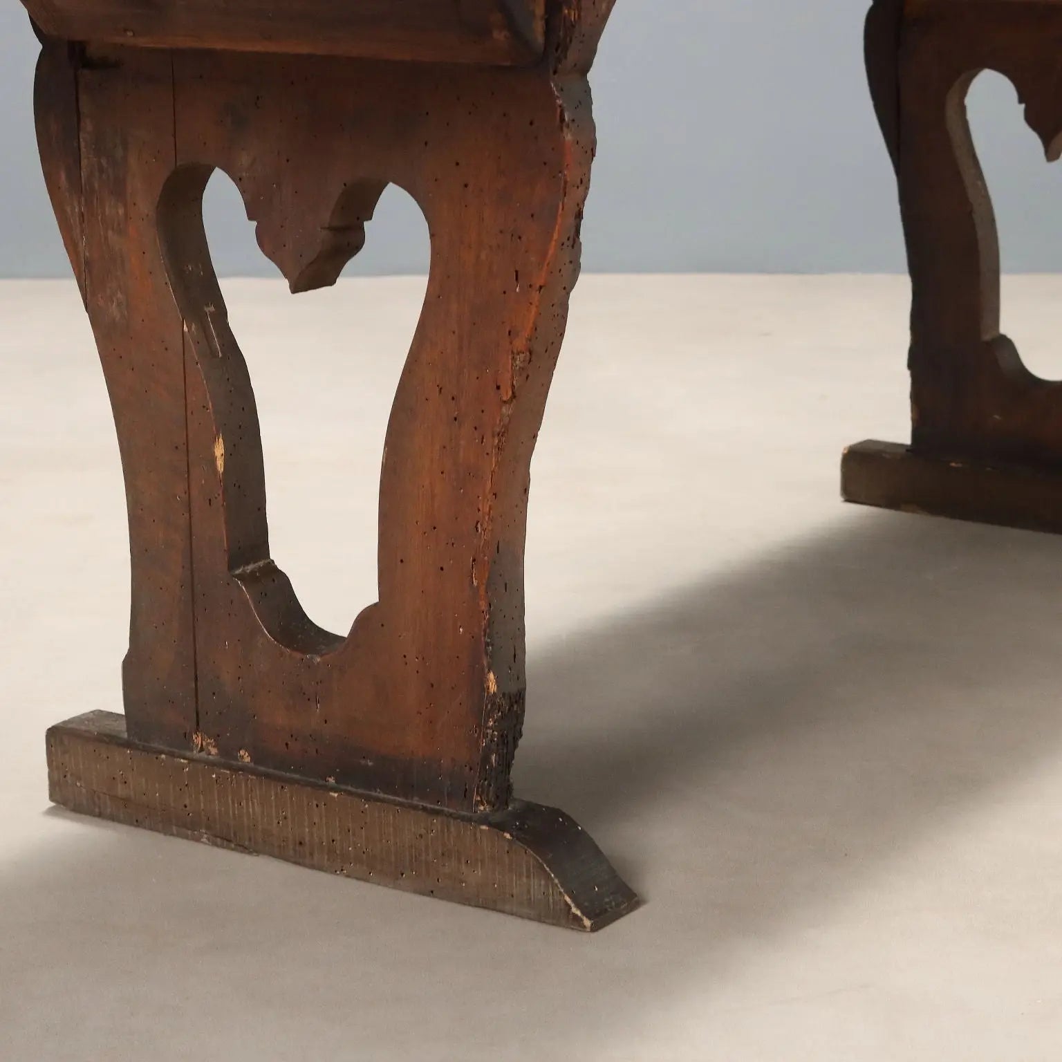Italian Walnut Bench from the 18th Century