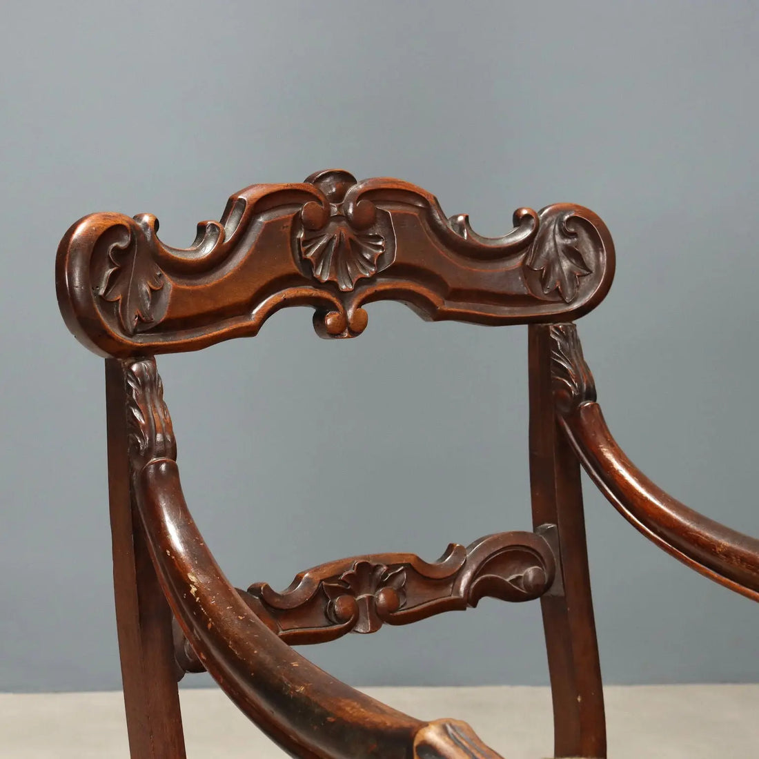 Luigi Filippo Armchair in Walnut - Italy, 19th Century