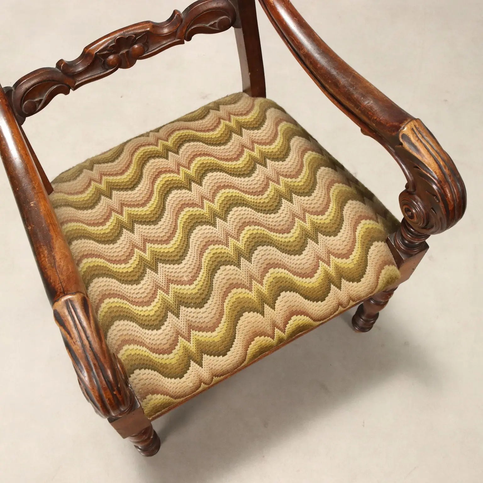 Luigi Filippo Armchair in Walnut - Italy, 19th Century