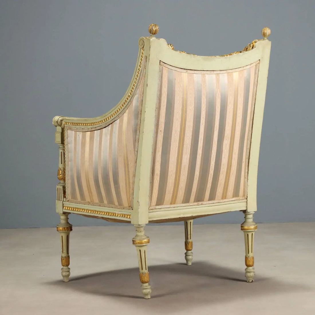Antique Armchairs Carved Lacquered Wood Fabric XIX Century - Italy, Late XIX Century | Antiques | Seating