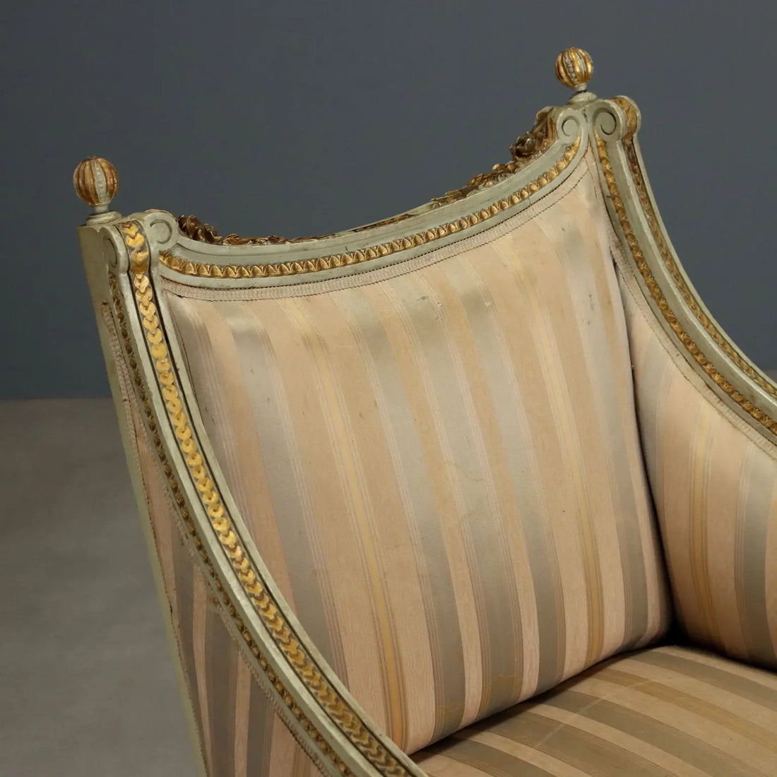 Antique Armchairs Carved Lacquered Wood Fabric XIX Century - Italy, Late XIX Century | Antiques | Seating