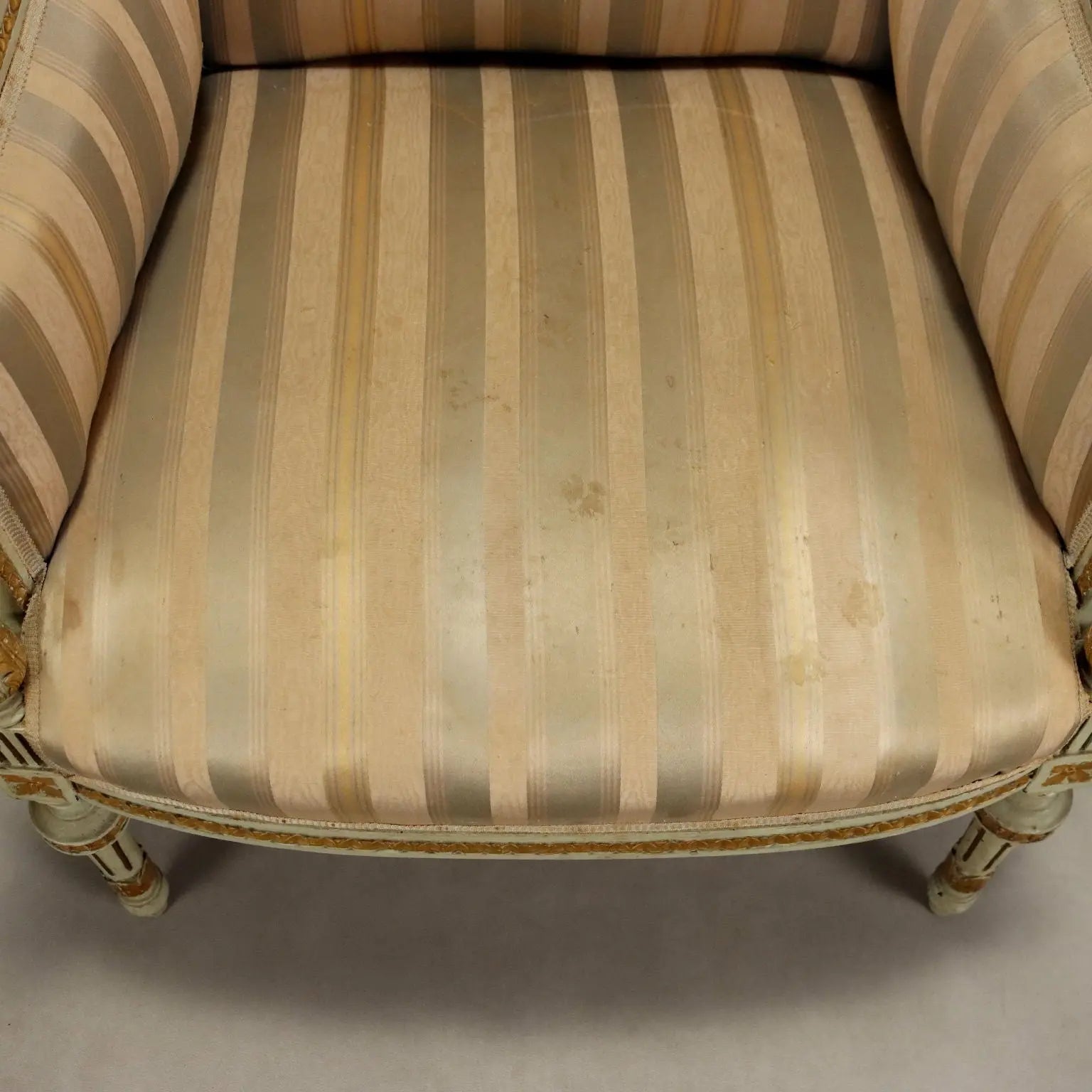 Antique Armchairs Carved Lacquered Wood Fabric XIX Century - Italy, Late XIX Century | Antiques | Seating