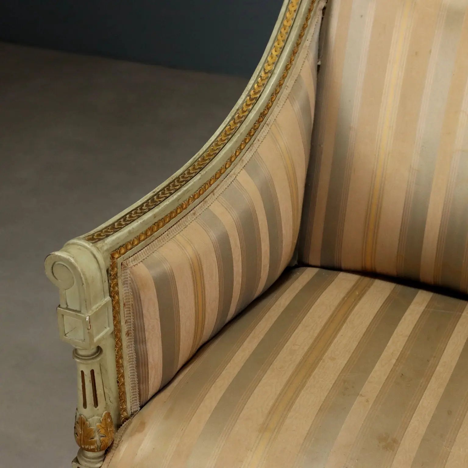 Antique Armchairs Carved Lacquered Wood Fabric XIX Century - Italy, Late XIX Century | Antiques | Seating
