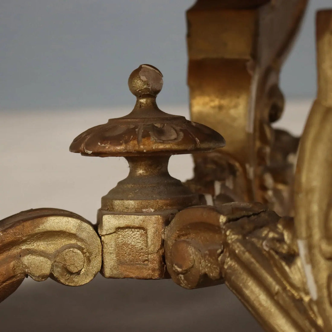 Gilded Carved Wooden Stool, Italy 19th Century