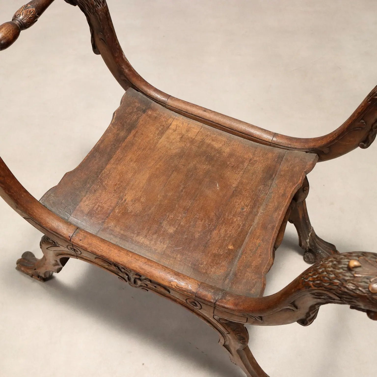 Antique Savonarola Stool Walnut Neo-Renaissance Walnut XIX Century - Italy, Late XIX Century | Antiques | Seating