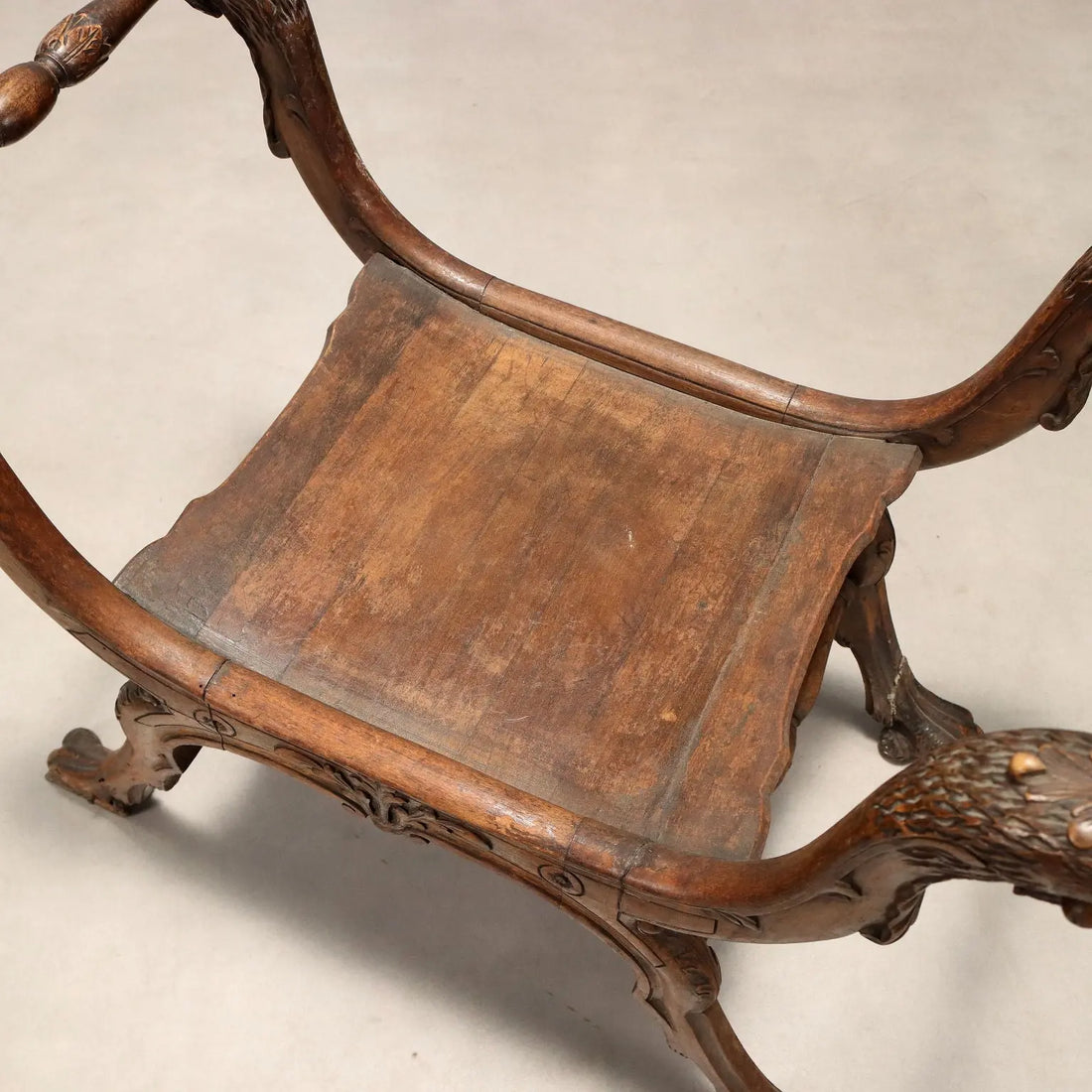Antique Savonarola Stool Walnut Neo-Renaissance Walnut XIX Century - Italy, Late XIX Century | Antiques | Seating