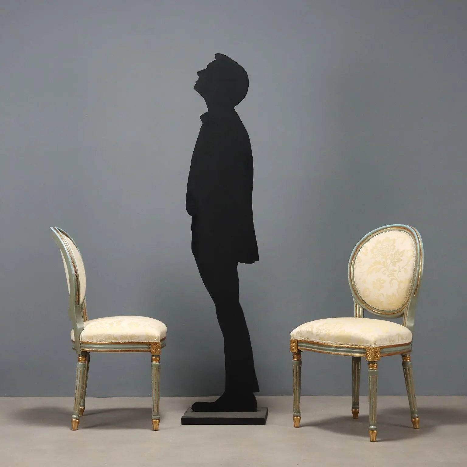 Italian Neoclassical Lacquered and Gilded Chairs