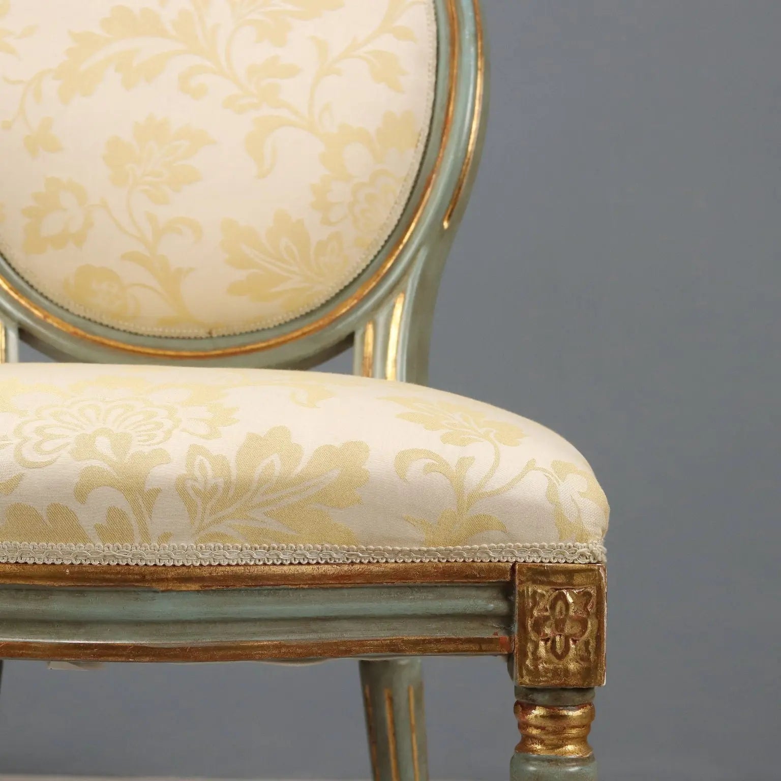 Italian Neoclassical Lacquered and Gilded Chairs