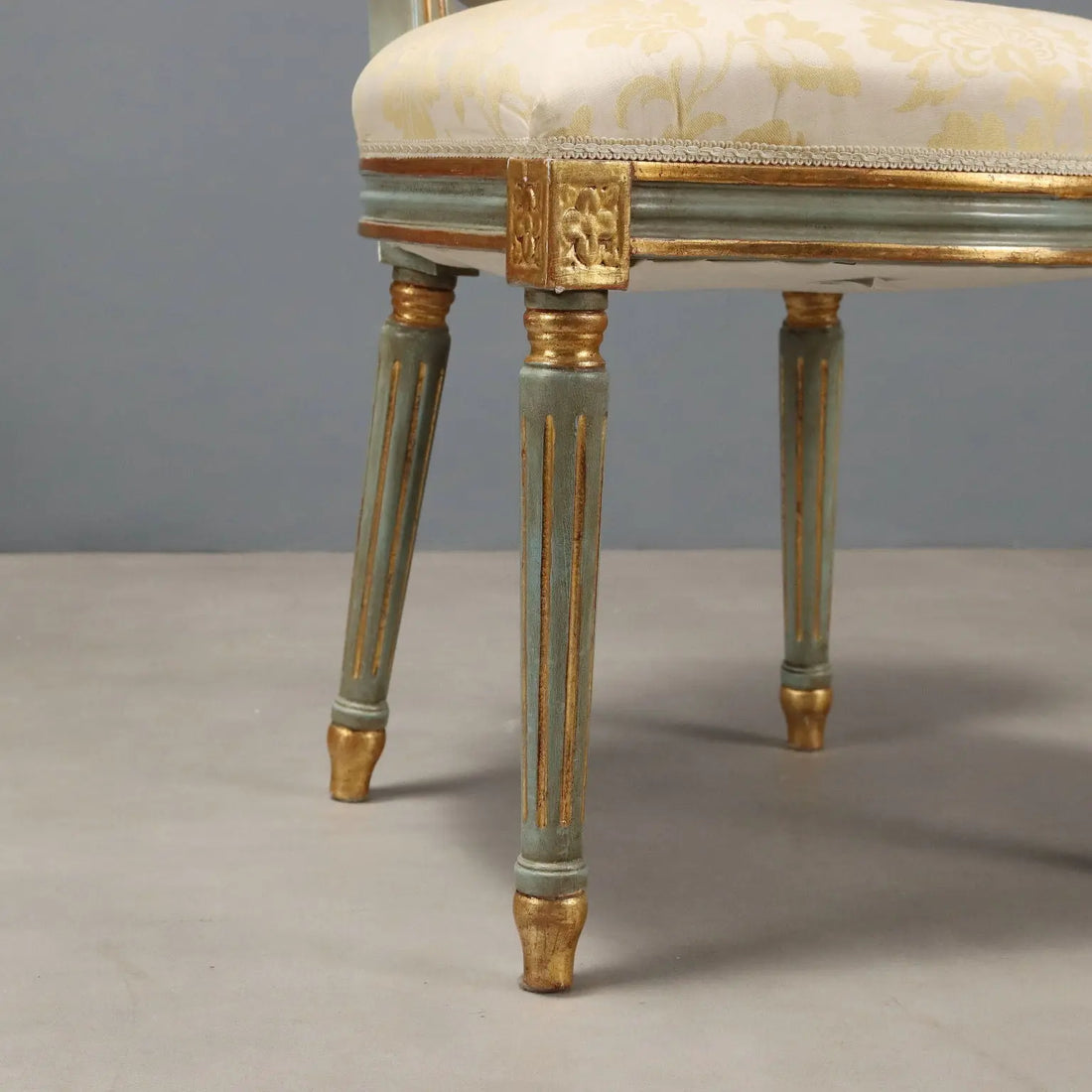 Italian Neoclassical Lacquered and Gilded Chairs