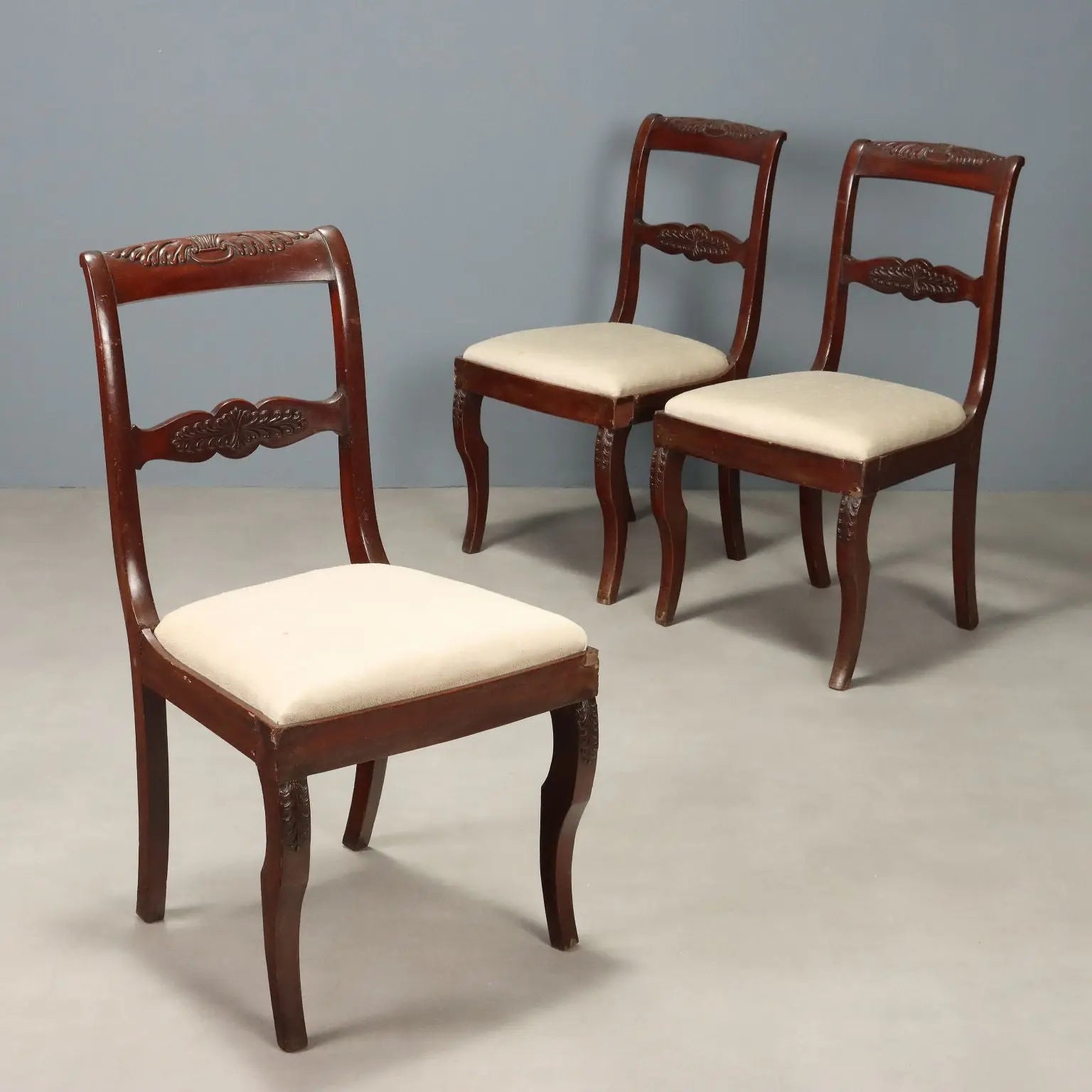 Charles X Mahogany Chairs - 19th Century France