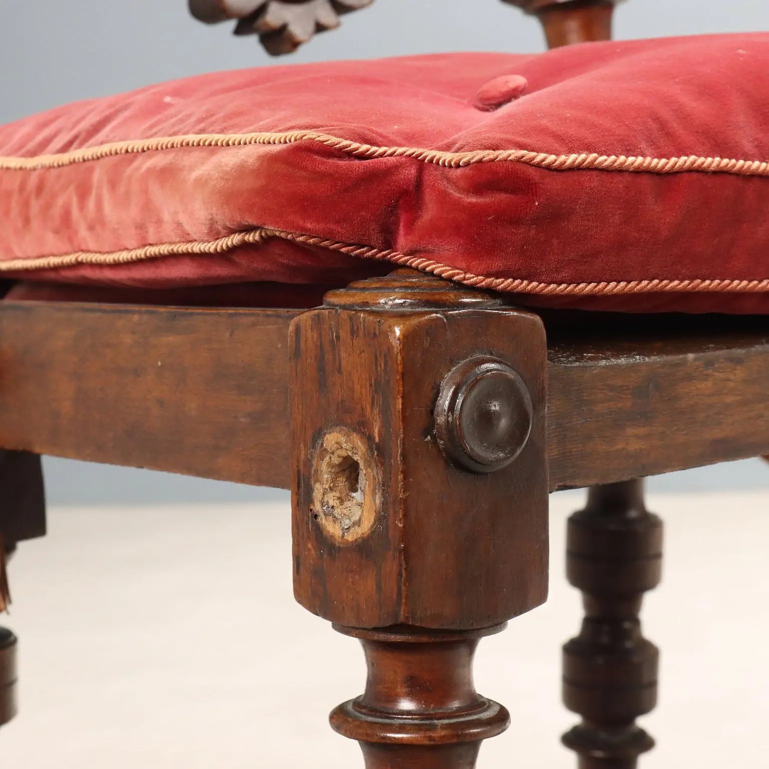 Antique Baroque Style Walnut Chairs - Italy Early 1900s