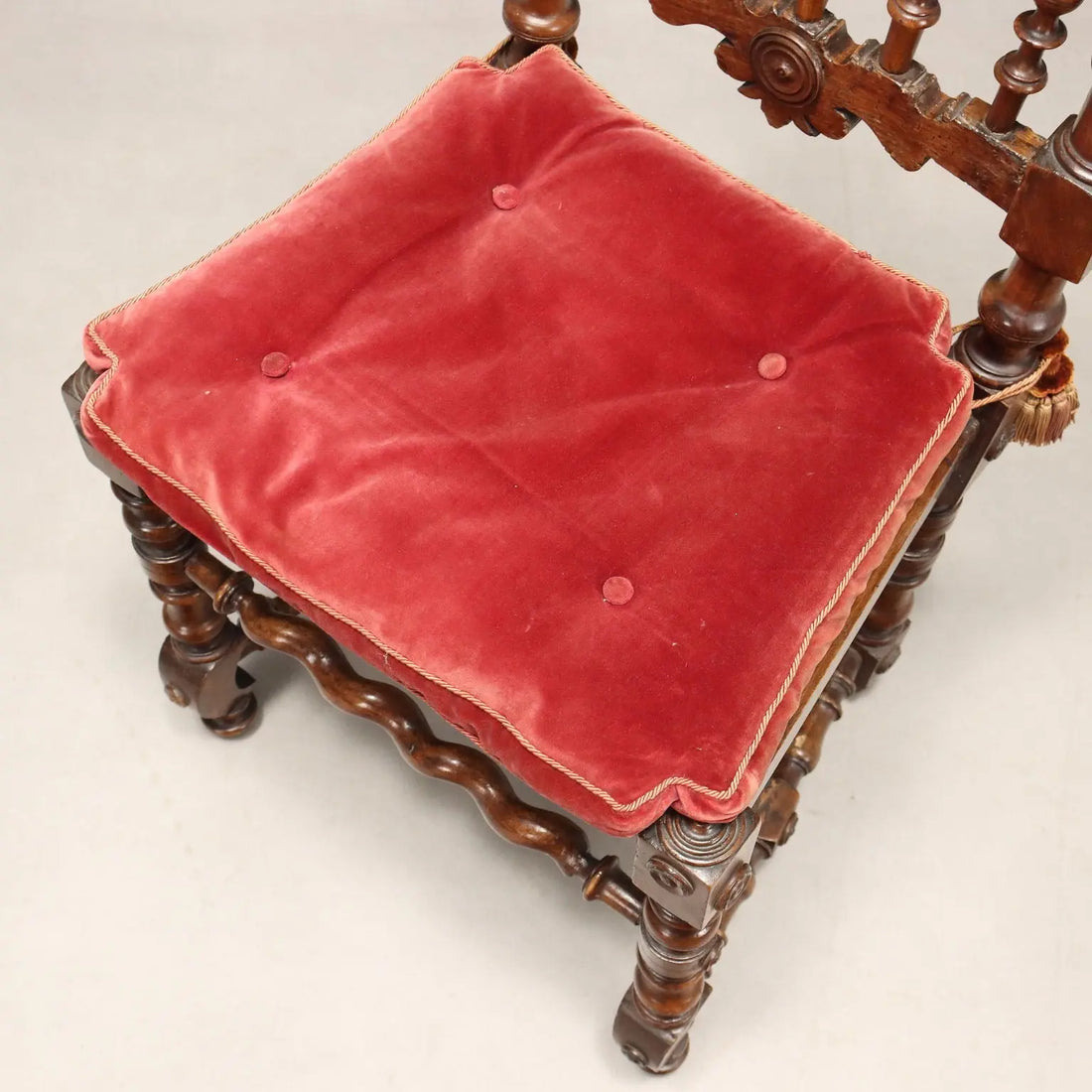 Antique Baroque Style Walnut Chairs - Italy Early 1900s