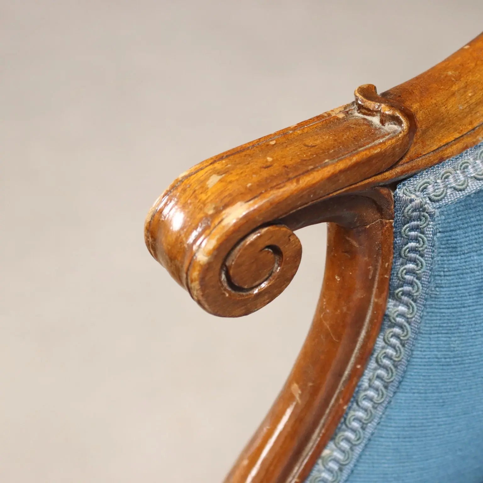 Pair of Barocchetto Armchairs with Ottoman - 19th Century