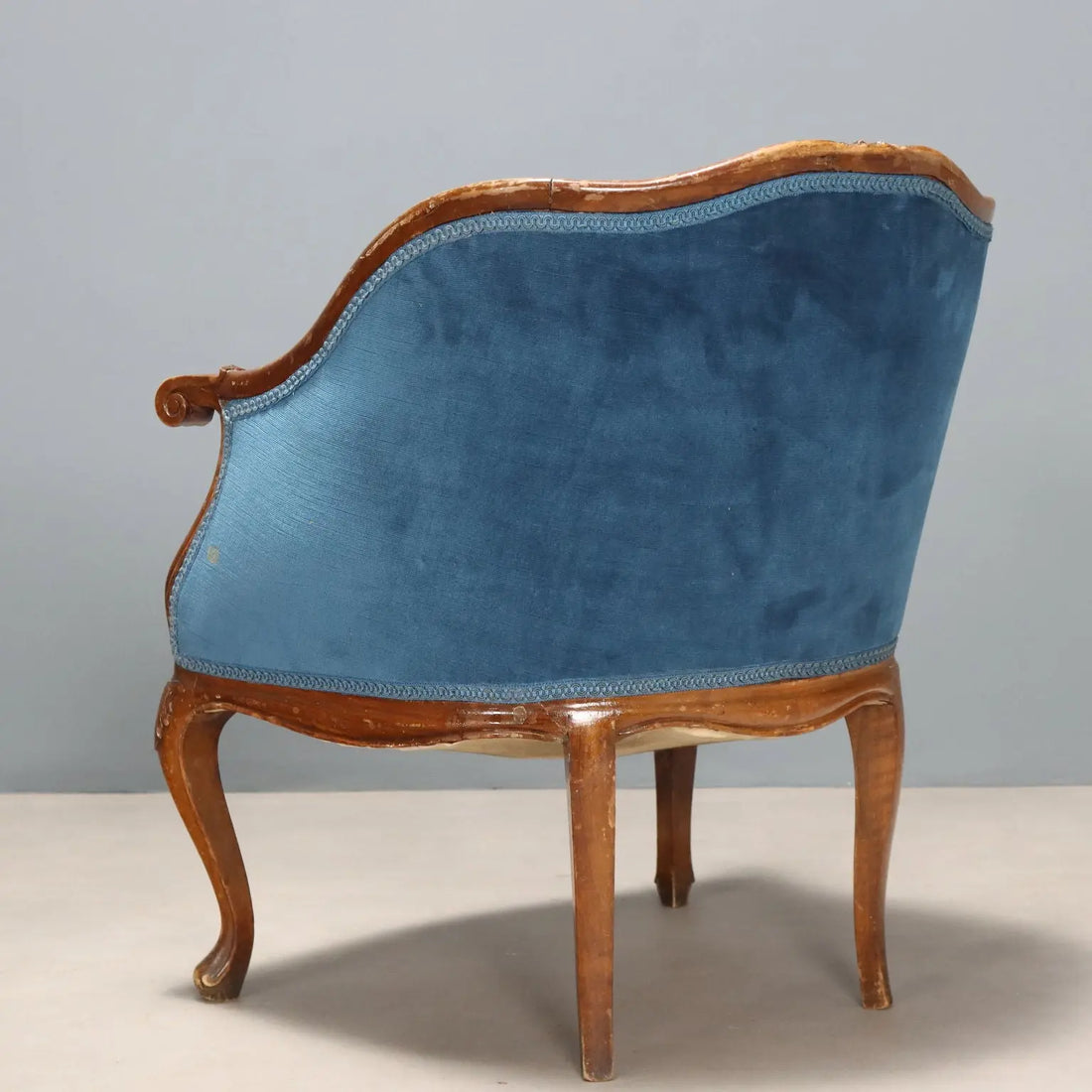 Pair of Barocchetto Armchairs with Ottoman - 19th Century
