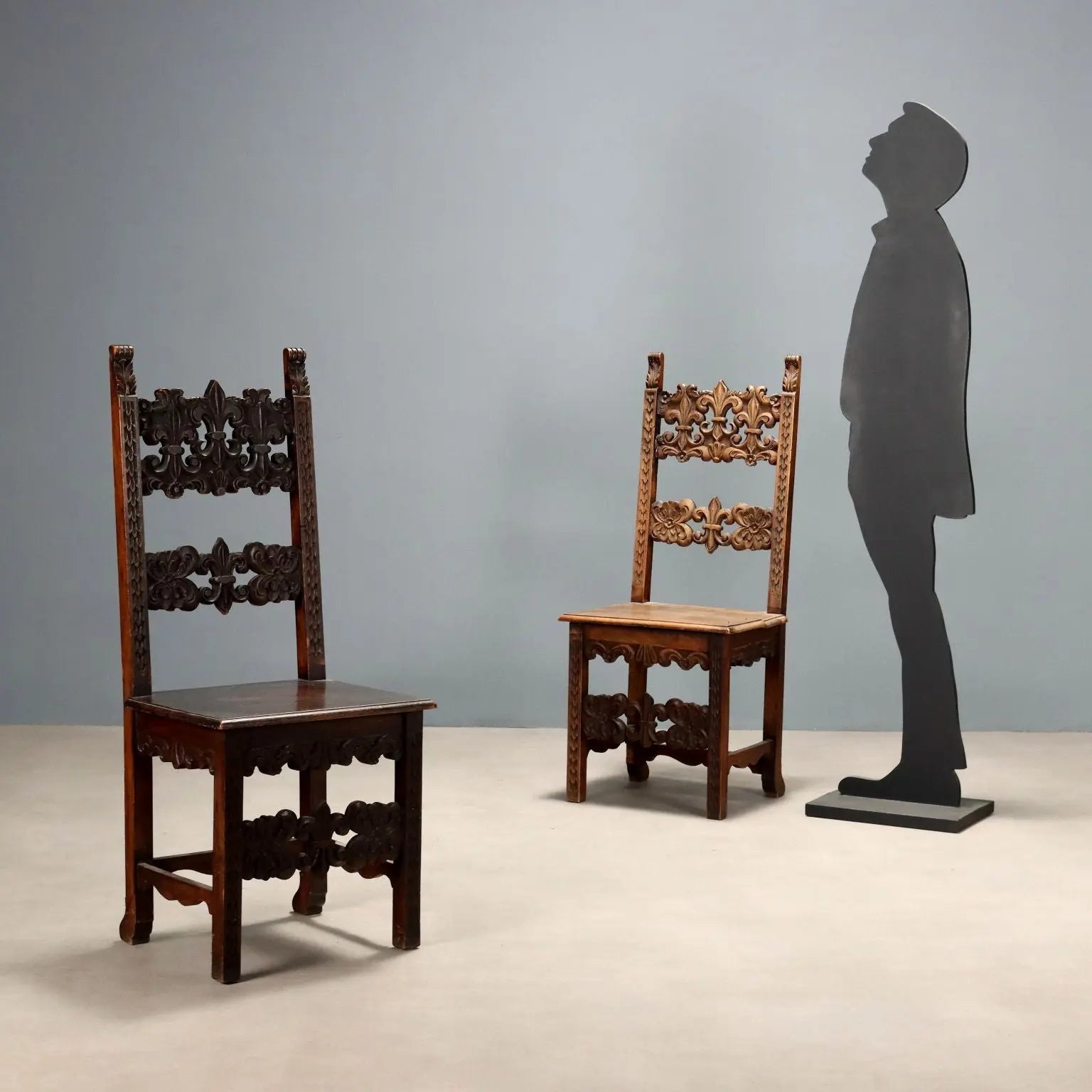 Antique Chairs Baroque Style Carved Walnut Italy XIX Century - Italy, Late XIX Century | Antiques | Seating