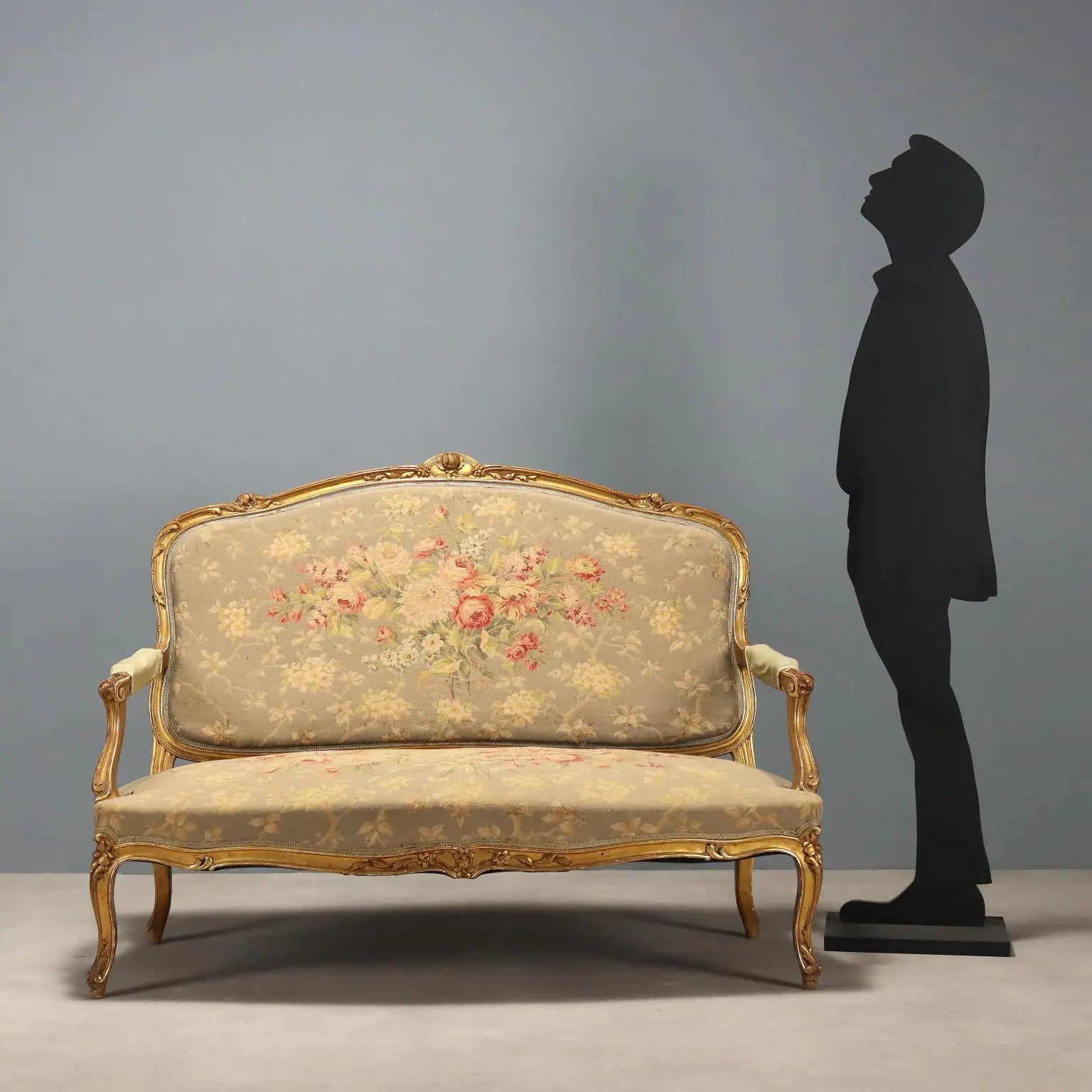 Barocchetto Sofa in Gilded Wood - Italy 1800s