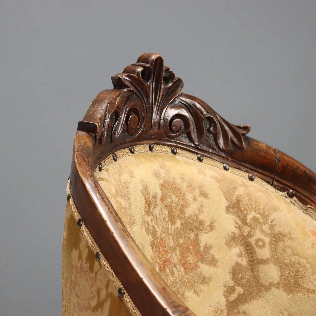 Antique Armchair Walnut Fabric Italy XIX Century - Italy, Mid XIX Century | Antiques | Seating