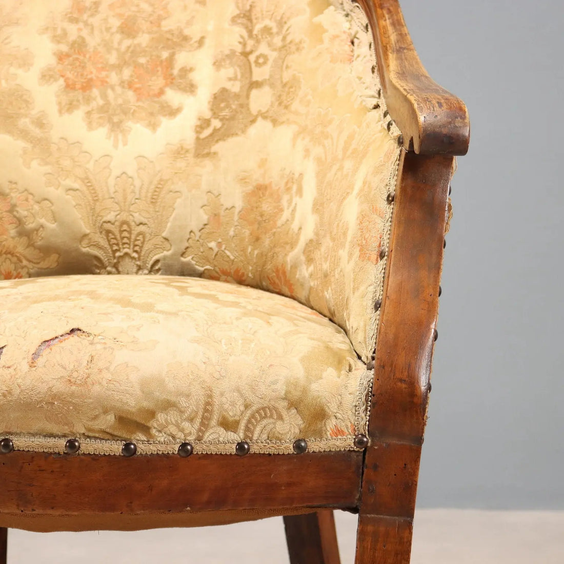 Antique Armchair Walnut Fabric Italy XIX Century - Italy, Mid XIX Century | Antiques | Seating