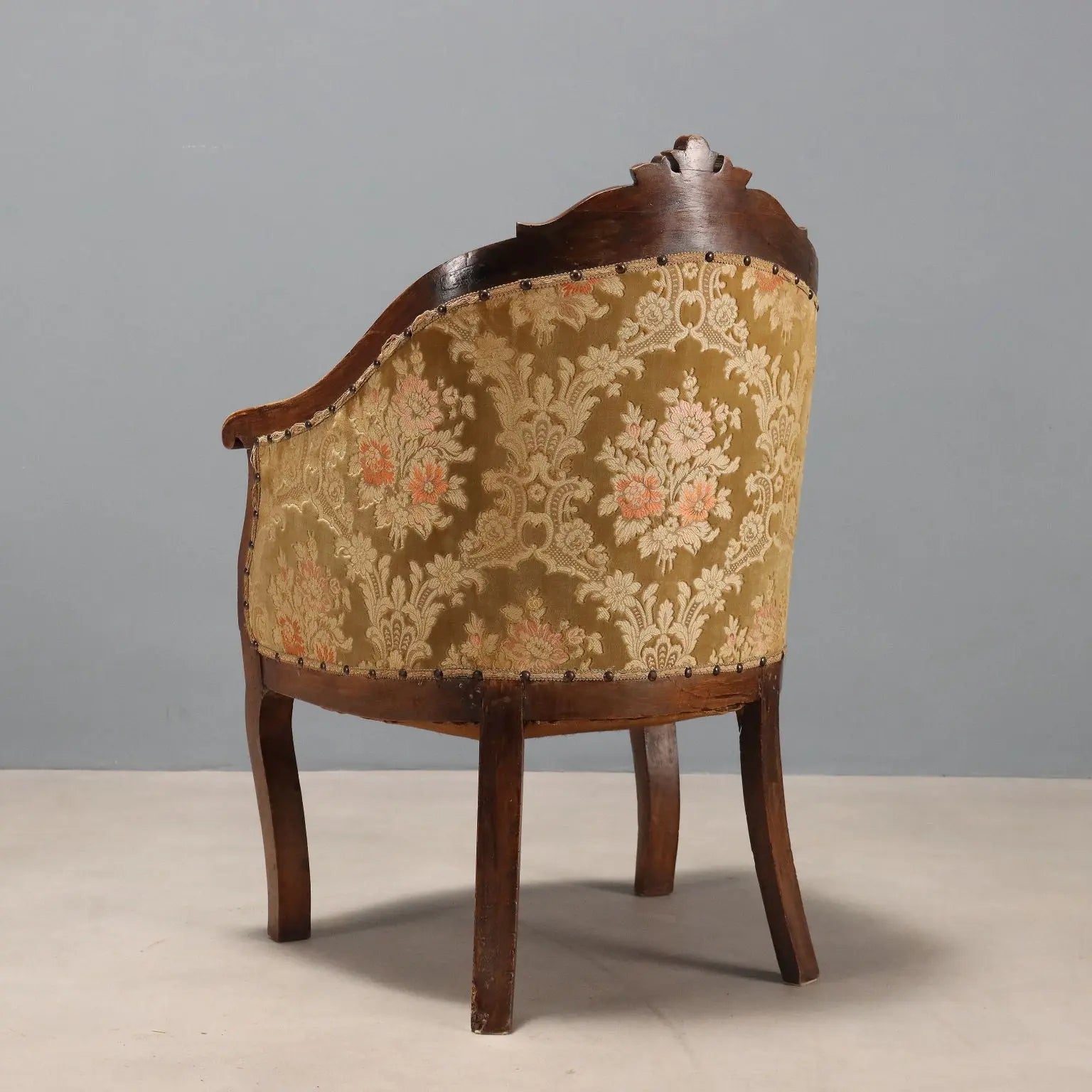 Antique Armchair Walnut Fabric Italy XIX Century - Italy, Mid XIX Century | Antiques | Seating