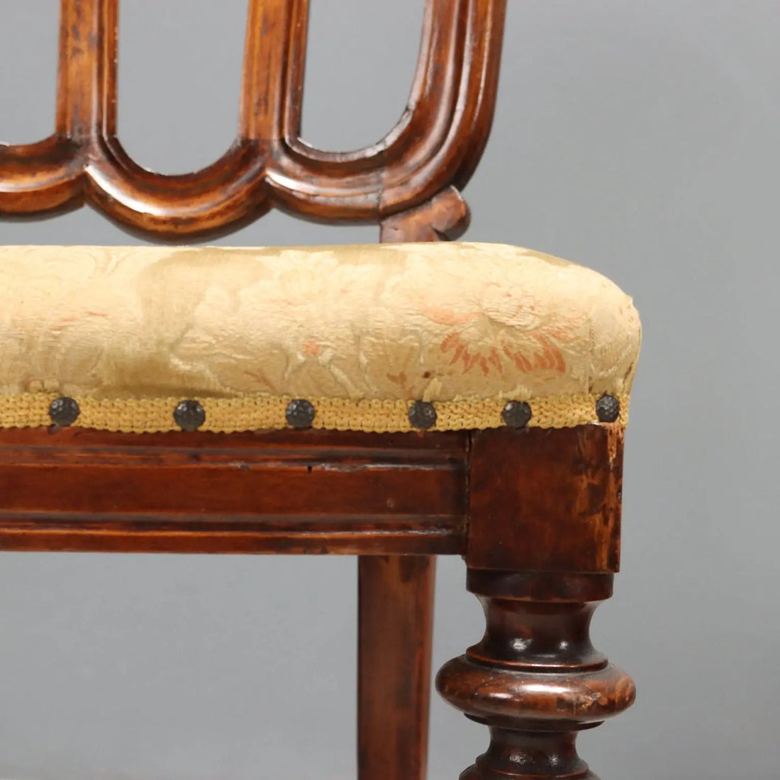 Antique Chairs Walnut Padded Seat Italy Late XIX Century - Italy, Late XIX Century | Antiques | Seating