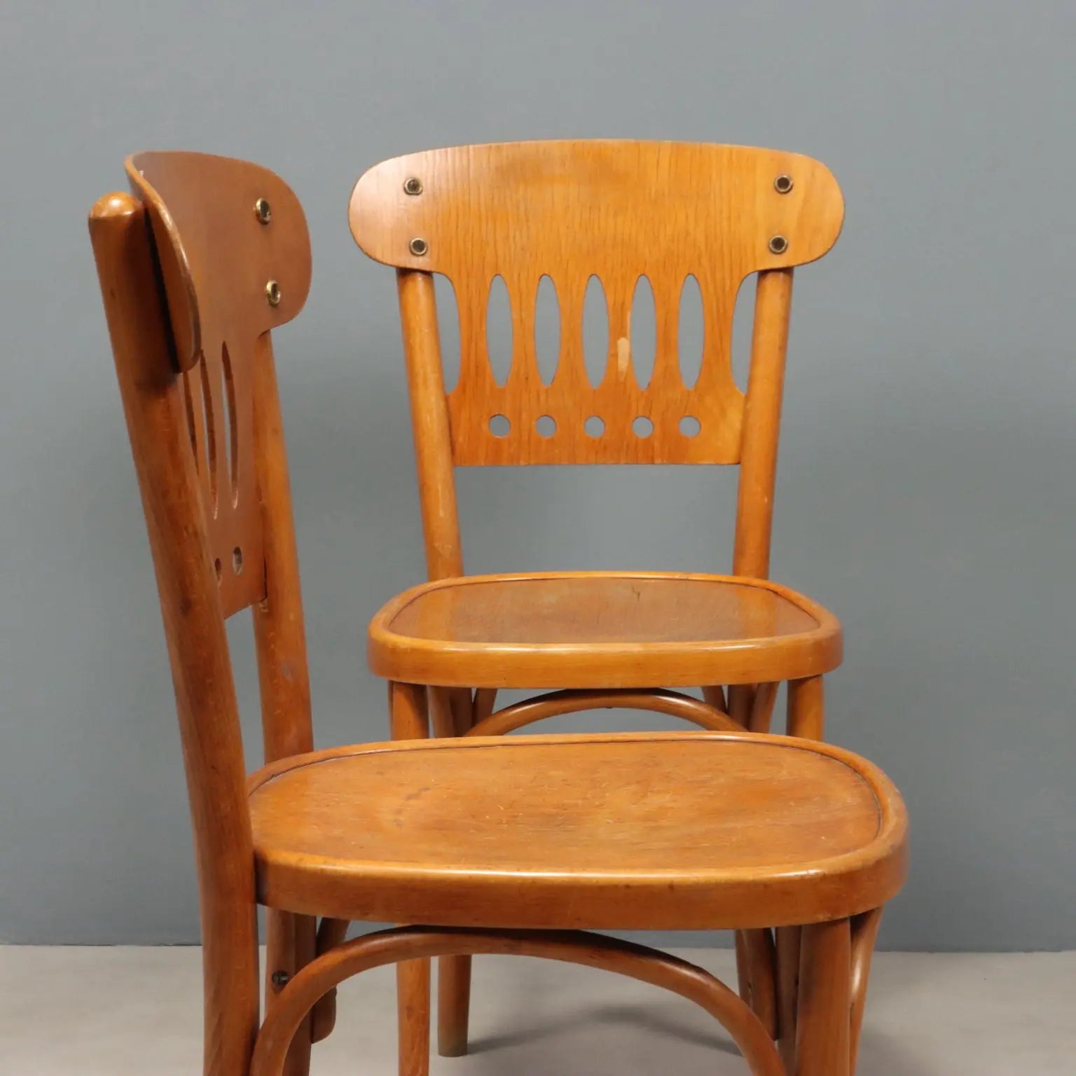 Pair of Bent Beech Chairs - Early 20th Century