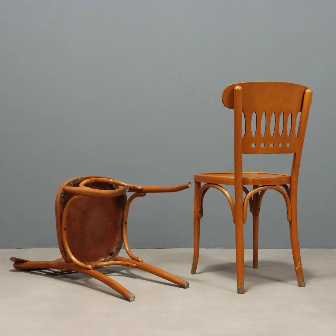 Antique Chairs Bent Beech Perforated Backrest Italy XX Century - Italy, Early XX Century | Antiques | Seating