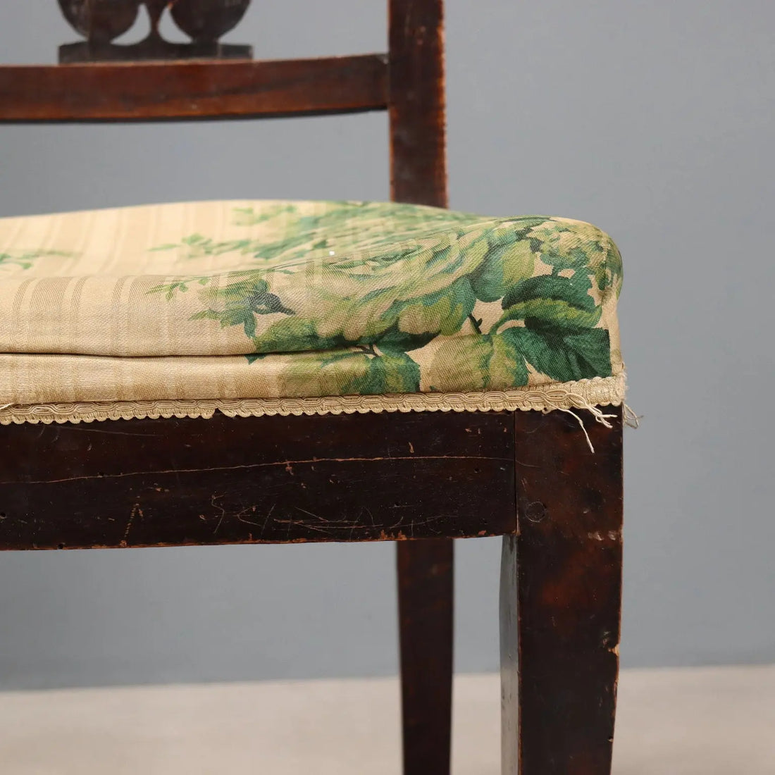 Antique Chairs Directoire Walnut Fabric Italy XIX Century - Italy, Mid XIX Century | Antiques | Seating