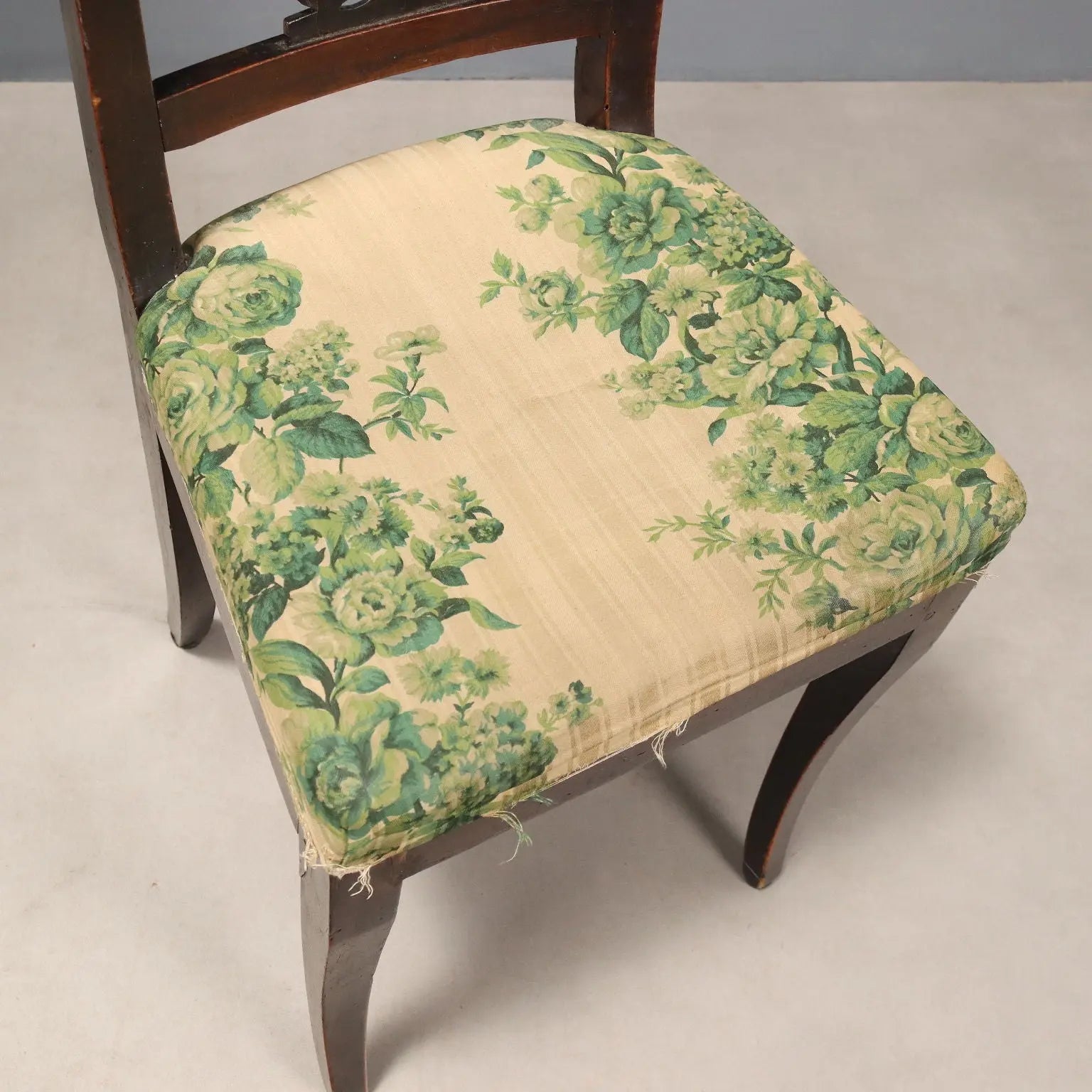 Antique Chairs Directoire Walnut Fabric Italy XIX Century - Italy, Mid XIX Century | Antiques | Seating