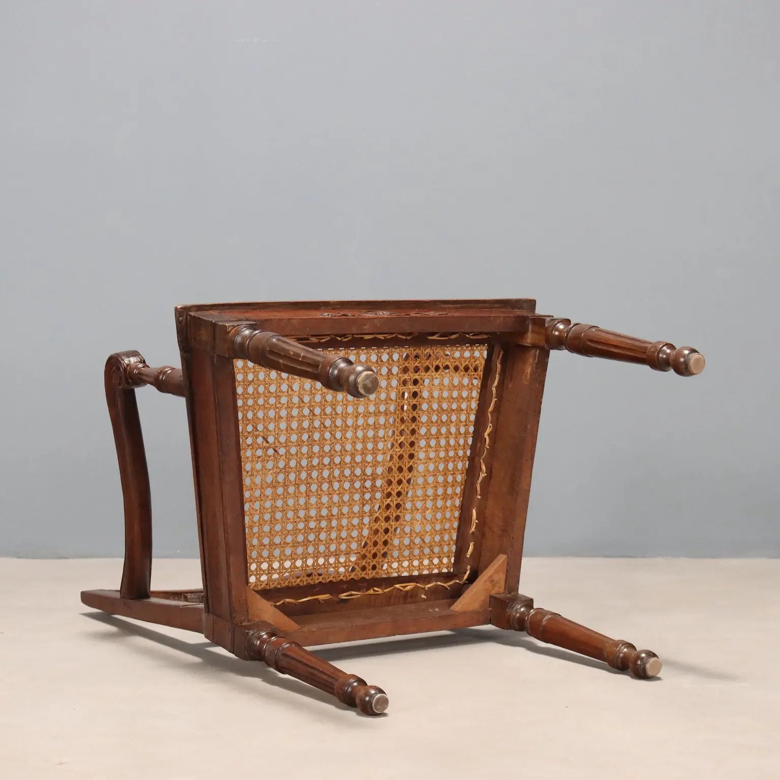 Antique Armchair Neoclassical Walnut Fabric Italy XVIII Century - Italy, XIX Century | Antiques | Seating
