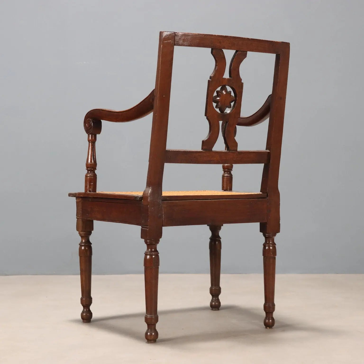 Antique Armchair Neoclassical Walnut Fabric Italy XVIII Century - Italy, XIX Century | Antiques | Seating