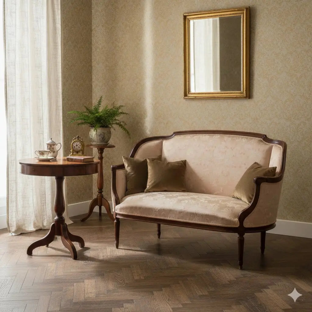 Antique Sofa Neoclassical Style Walnut Carvings XIX Century - Italy, Late XIX Century | Antiques | Seating