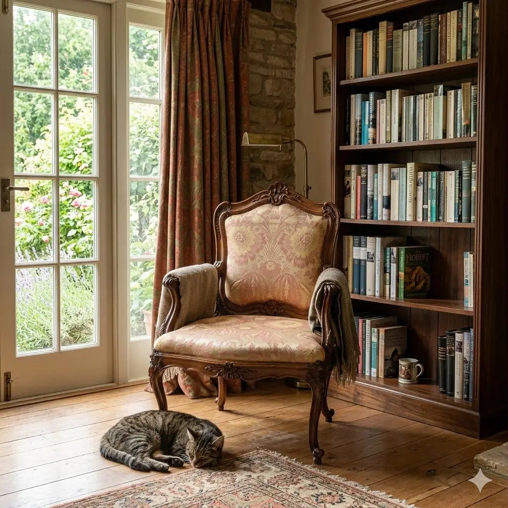 Antique Armchair Baroque Walnut Fabric Genoa XVIII Century - Genoa, Mid XVIII Century | Antiques | Seating