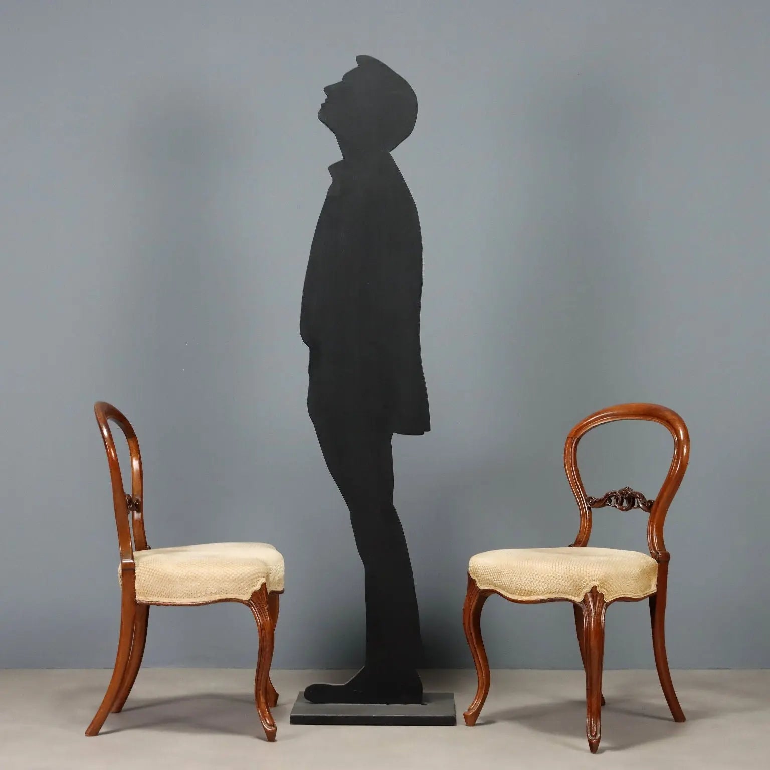 Antique Chairs Walnut Fabric Padding Italy Mid XIX Century - Italy, Mid XIX Century | Antiques | Seating