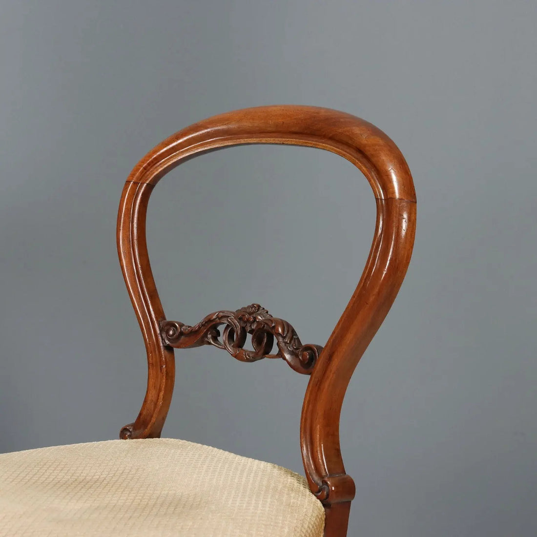 Antique Chairs Walnut Fabric Padding Italy Mid XIX Century - Italy, Mid XIX Century | Antiques | Seating