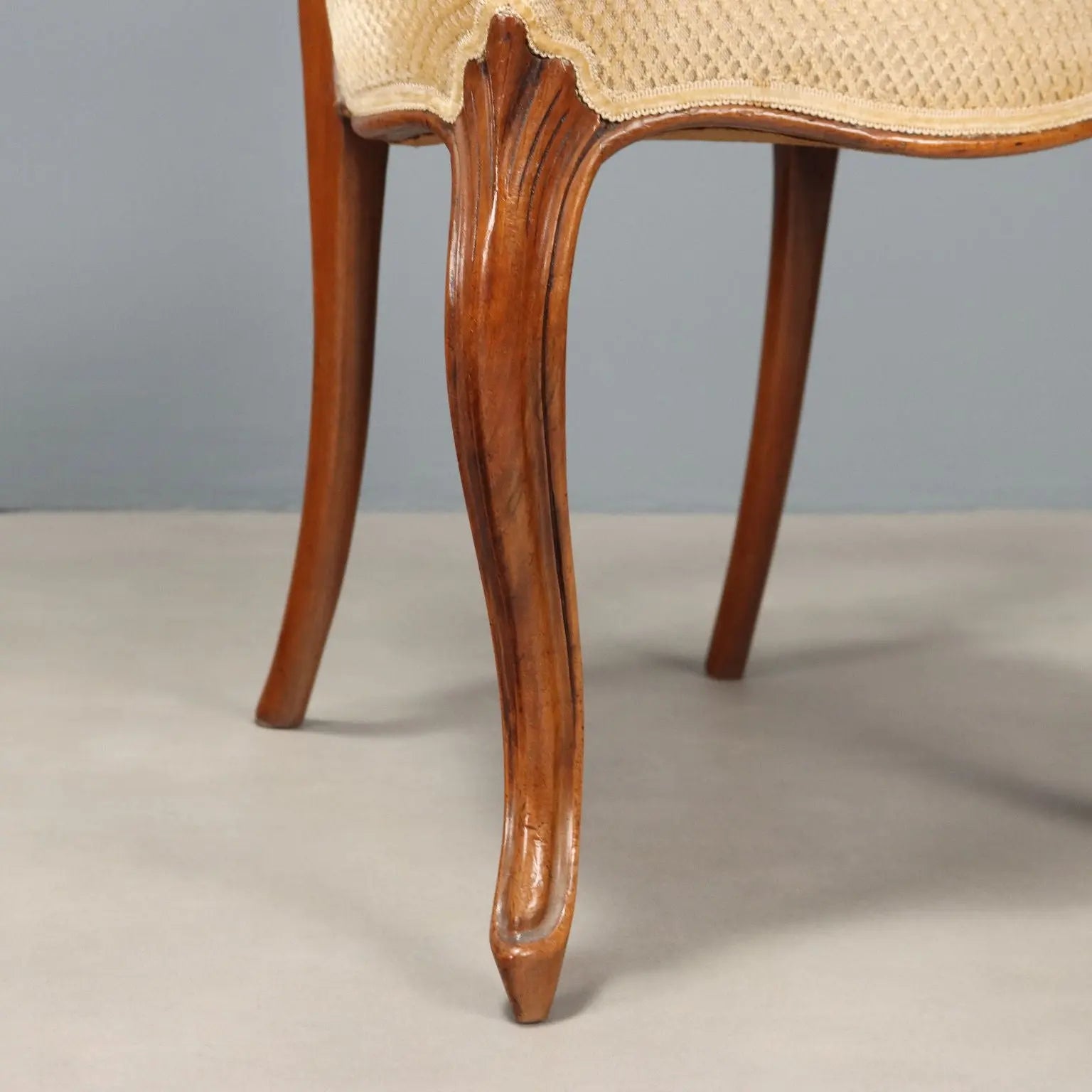 Antique Chairs Walnut Fabric Padding Italy Mid XIX Century - Italy, Mid XIX Century | Antiques | Seating