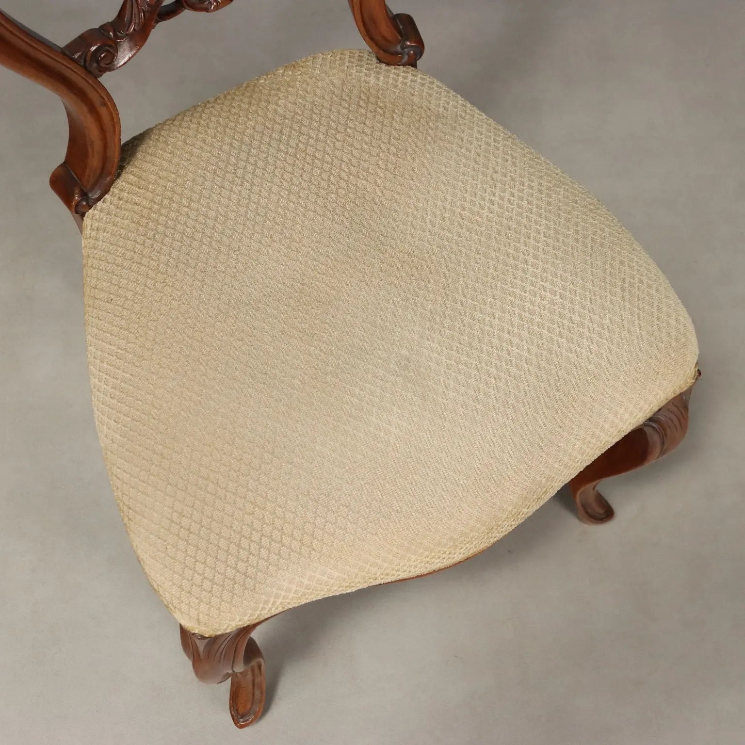 Antique Chairs Walnut Fabric Padding Italy Mid XIX Century - Italy, Mid XIX Century | Antiques | Seating