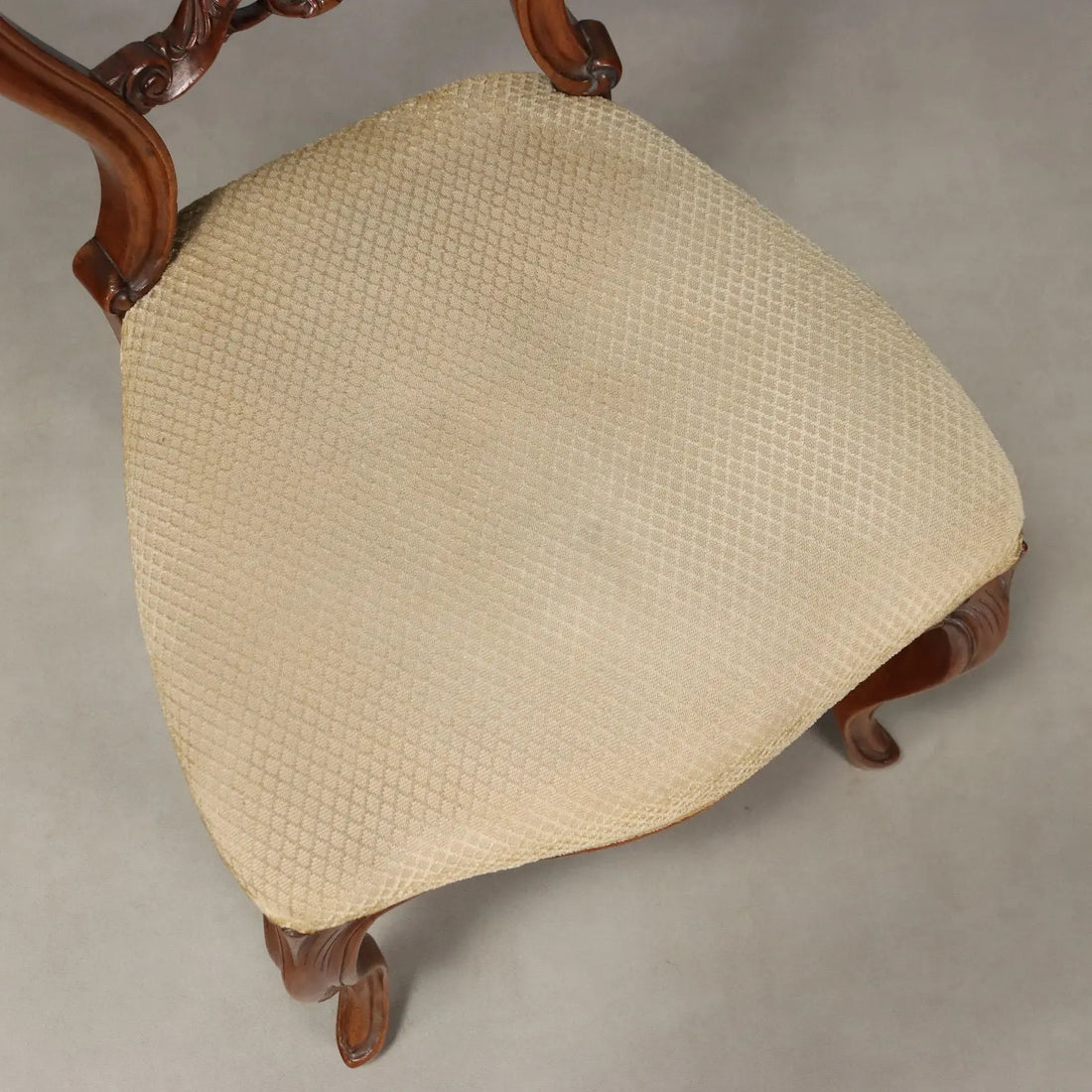 Antique Chairs Walnut Fabric Padding Italy Mid XIX Century - Italy, Mid XIX Century | Antiques | Seating