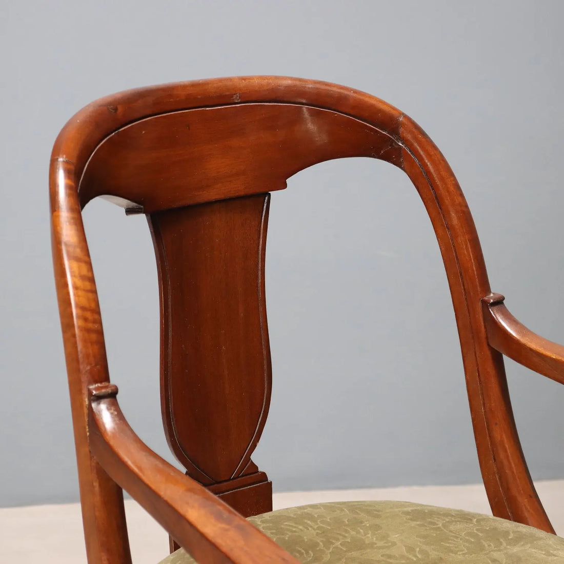 Antique Chair Charles X Walnut Fabric Italy Mid XIX Century - Italy, Mid XIX Century | Antiques | Seating
