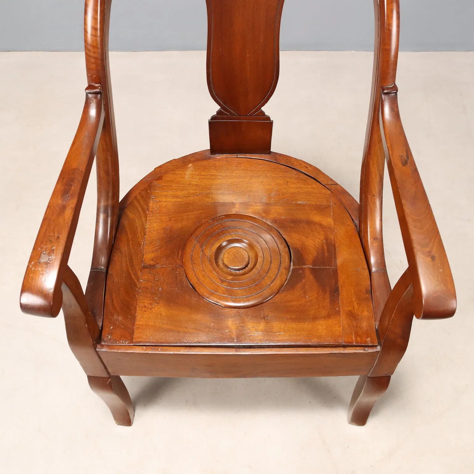 Antique Chair Charles X Walnut Fabric Italy Mid XIX Century - Italy, Mid XIX Century | Antiques | Seating