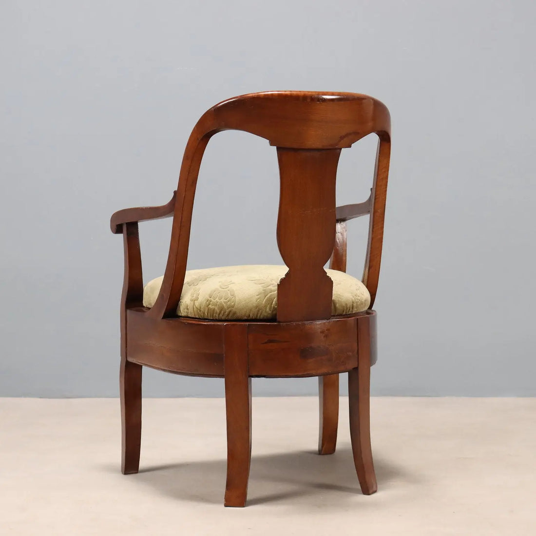 Antique Chair Charles X Walnut Fabric Italy Mid XIX Century - Italy, Mid XIX Century | Antiques | Seating