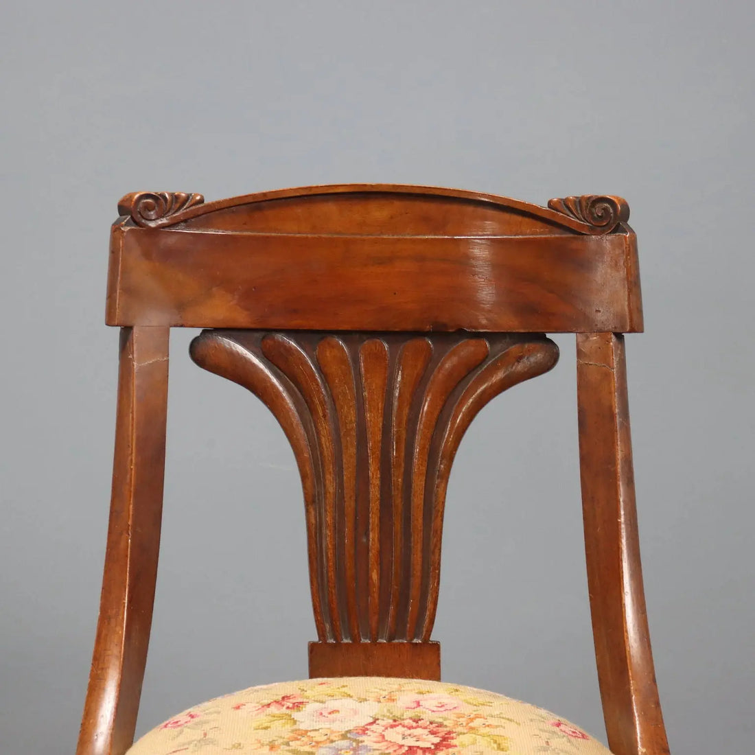 Antique Chairs Louis Philippe Walnut Fabric Italy XIX Century - Italy, XIX Century | Antiques | Seating