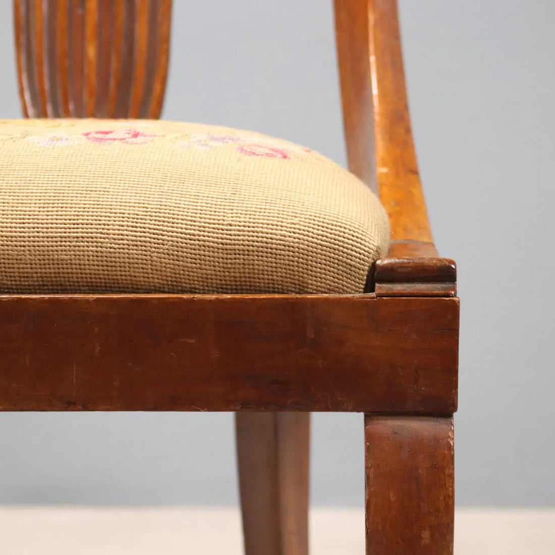 Antique Chairs Louis Philippe Walnut Fabric Italy XIX Century - Italy, XIX Century | Antiques | Seating