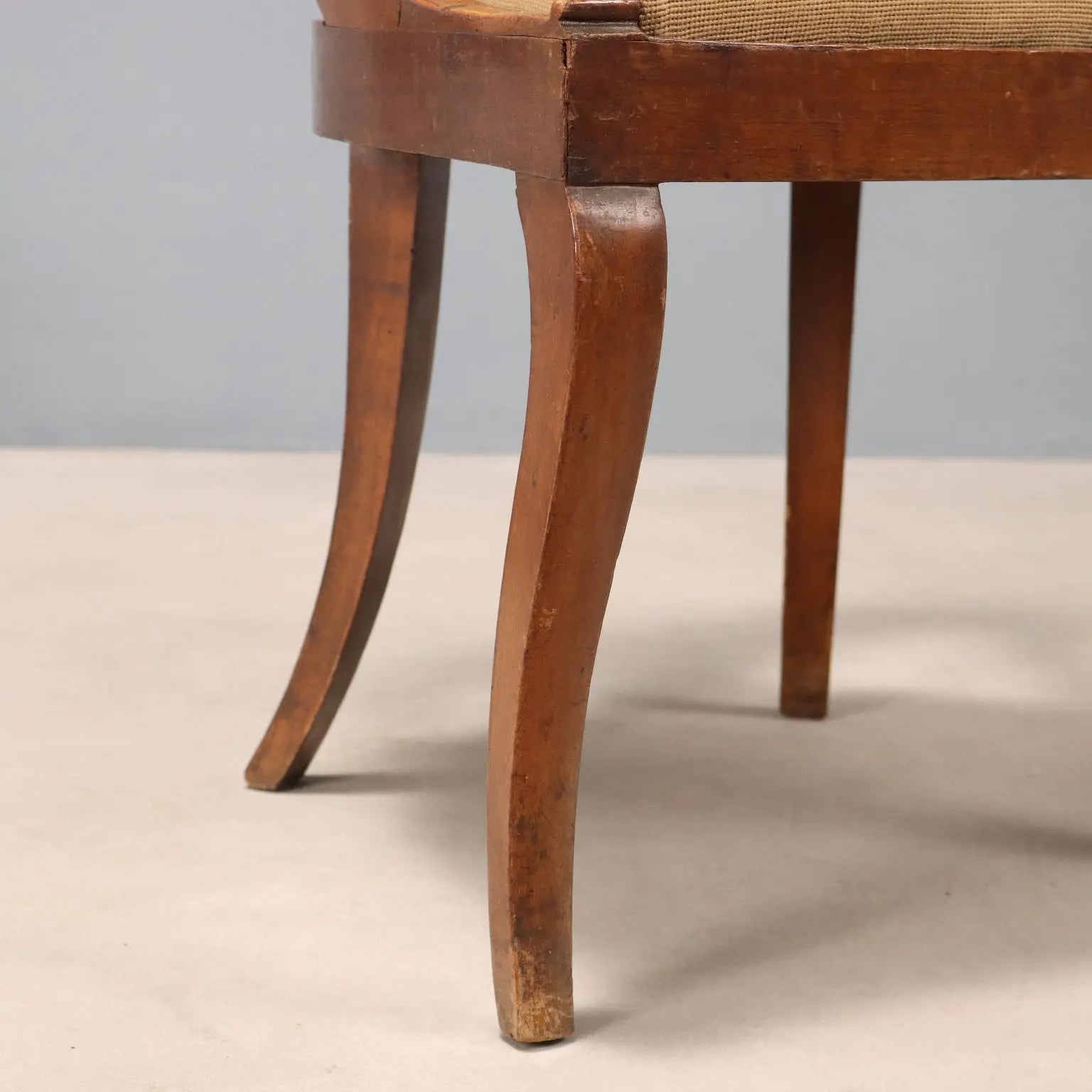 Antique Chairs Louis Philippe Walnut Fabric Italy XIX Century - Italy, XIX Century | Antiques | Seating